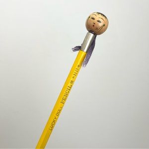 Lucky Doll Pencil Made in Japan Head on Top Souvenir